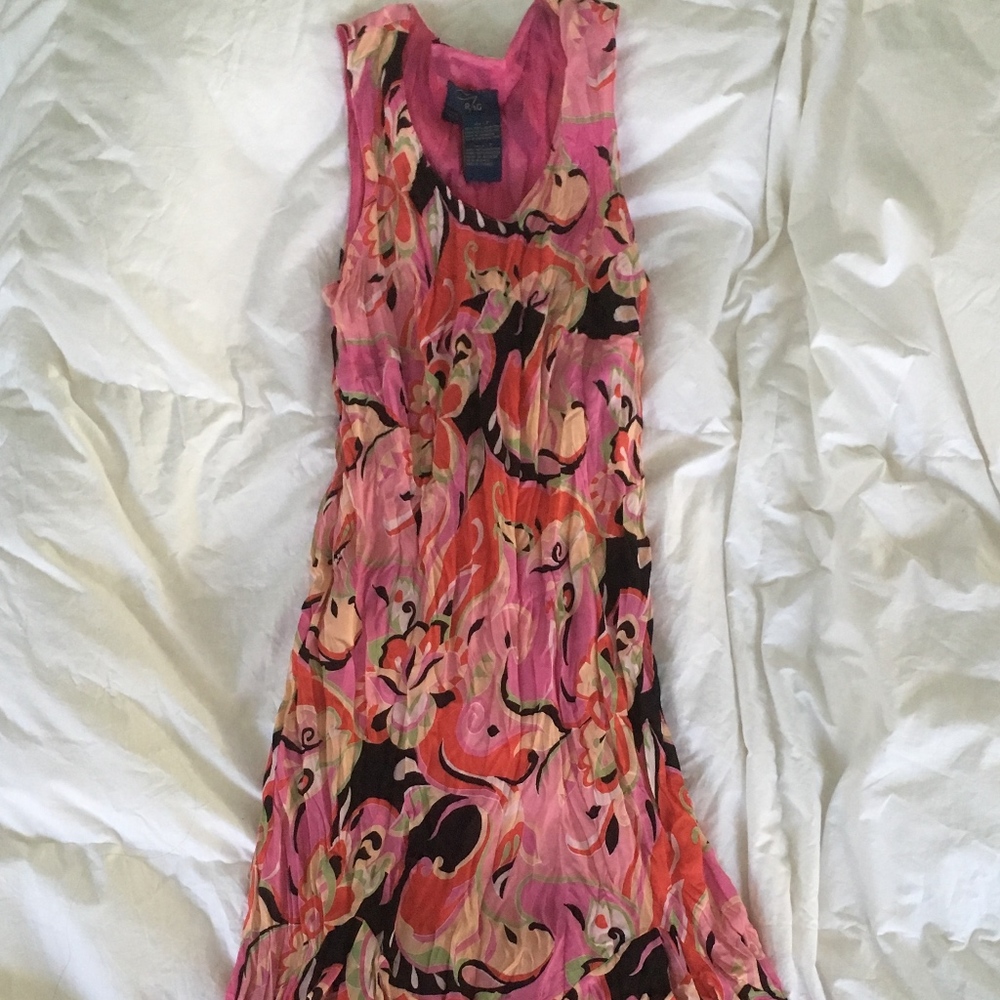 Long RAG Size 7 Crinkle Like Dress